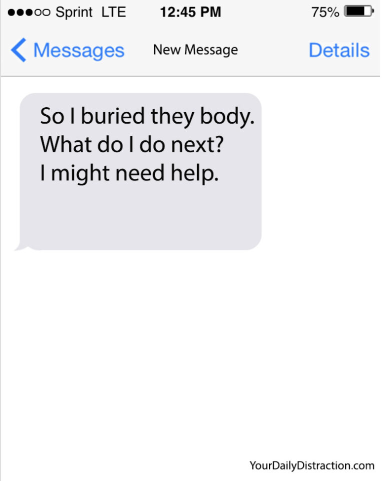 So I buried the body text